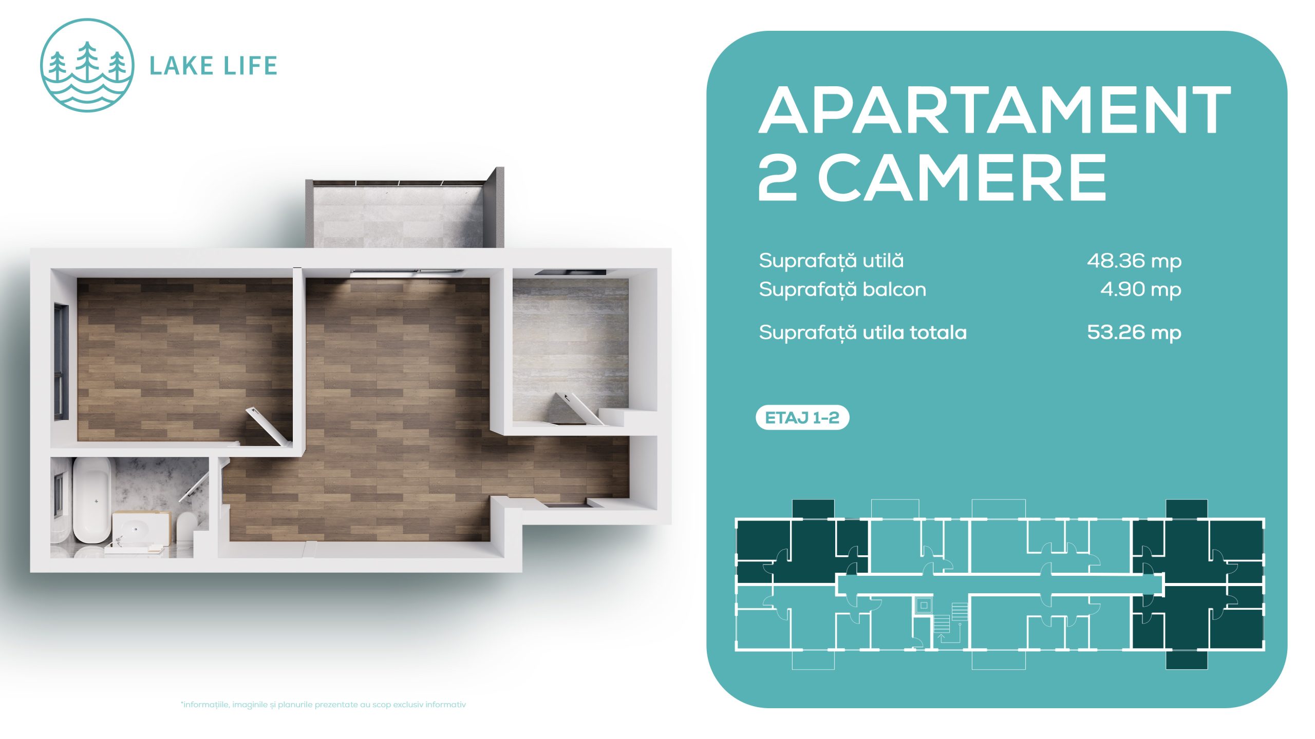 Apartament 2 Camere – Tip D - 14