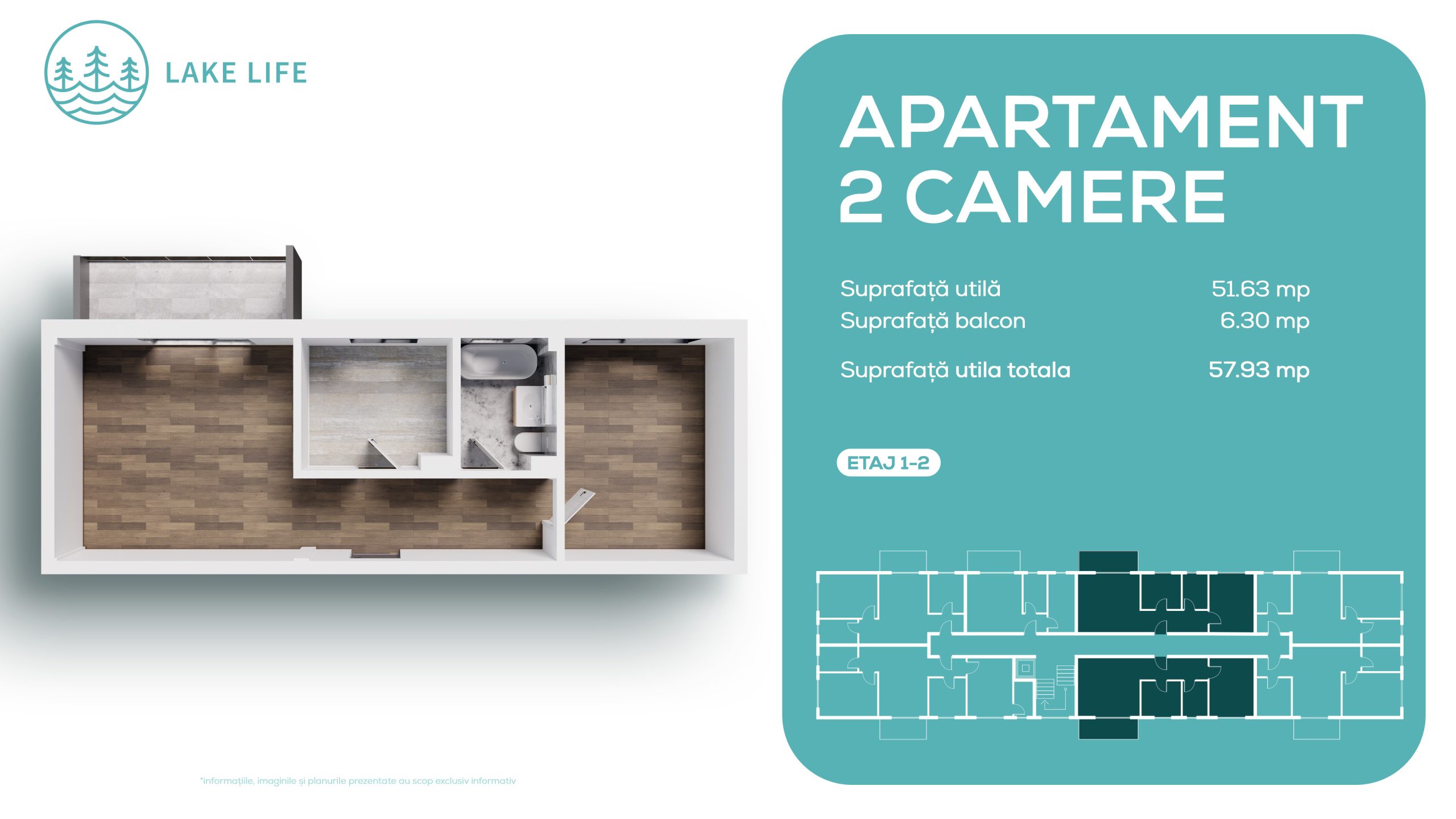 Apartament 2 Camere – Tip E - 15